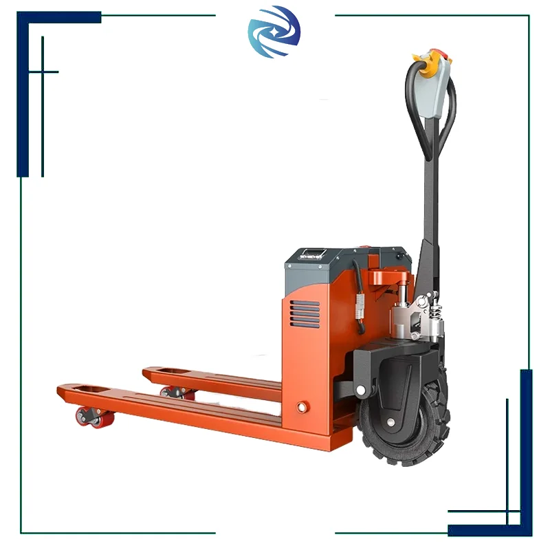 

Factory New Electric Pallet Jack Truck Semi-Electric With 3300 Lbs Capacity And Safety Brake System