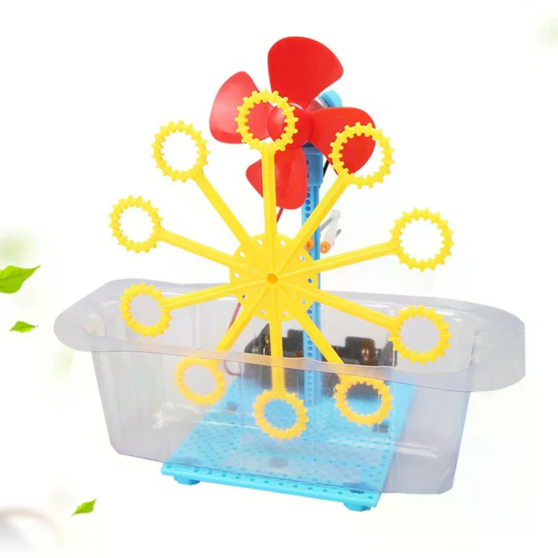 Zabawki DIY Maszyna do Baniek Mydlanych Model do Składania Zestawy Materiałów Uczniowie Eksperymenty Naukowe Technologia Zabawki Edukacyjne dla Dzieci
