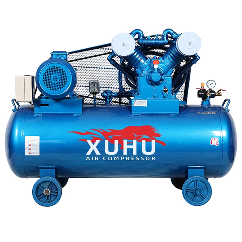 Industrial Air Compressors Portable Lubricated Piston Type Belt Driven