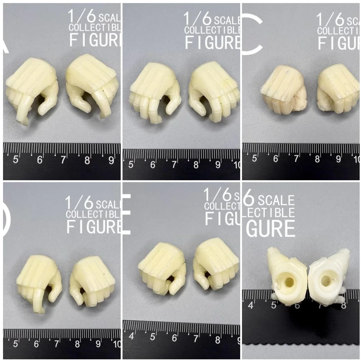 

3ATOYS Scale 1/6th Bare Gloved Hand Types 2PCS/SET PVC Material Accessories For 12" COO Doll Action Figure Scene Component DIY