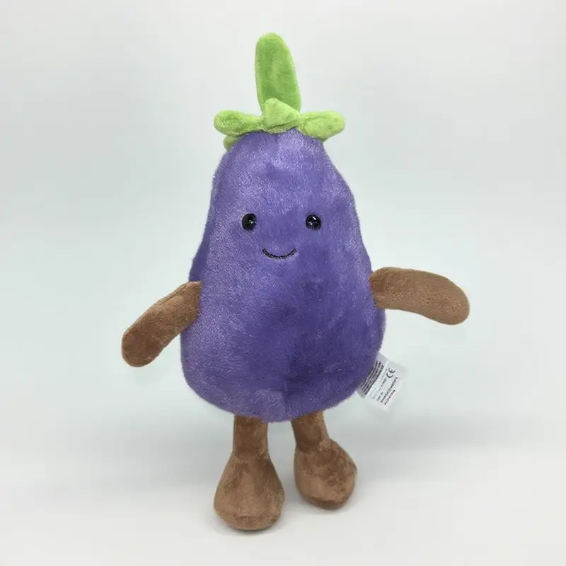 22*15 センチメートルぬいぐるみナスのおもちゃかわいい紫色のフルーツぬいぐるみ漫画のおもちゃ男の子女の子クリスマス誕生日ギフト