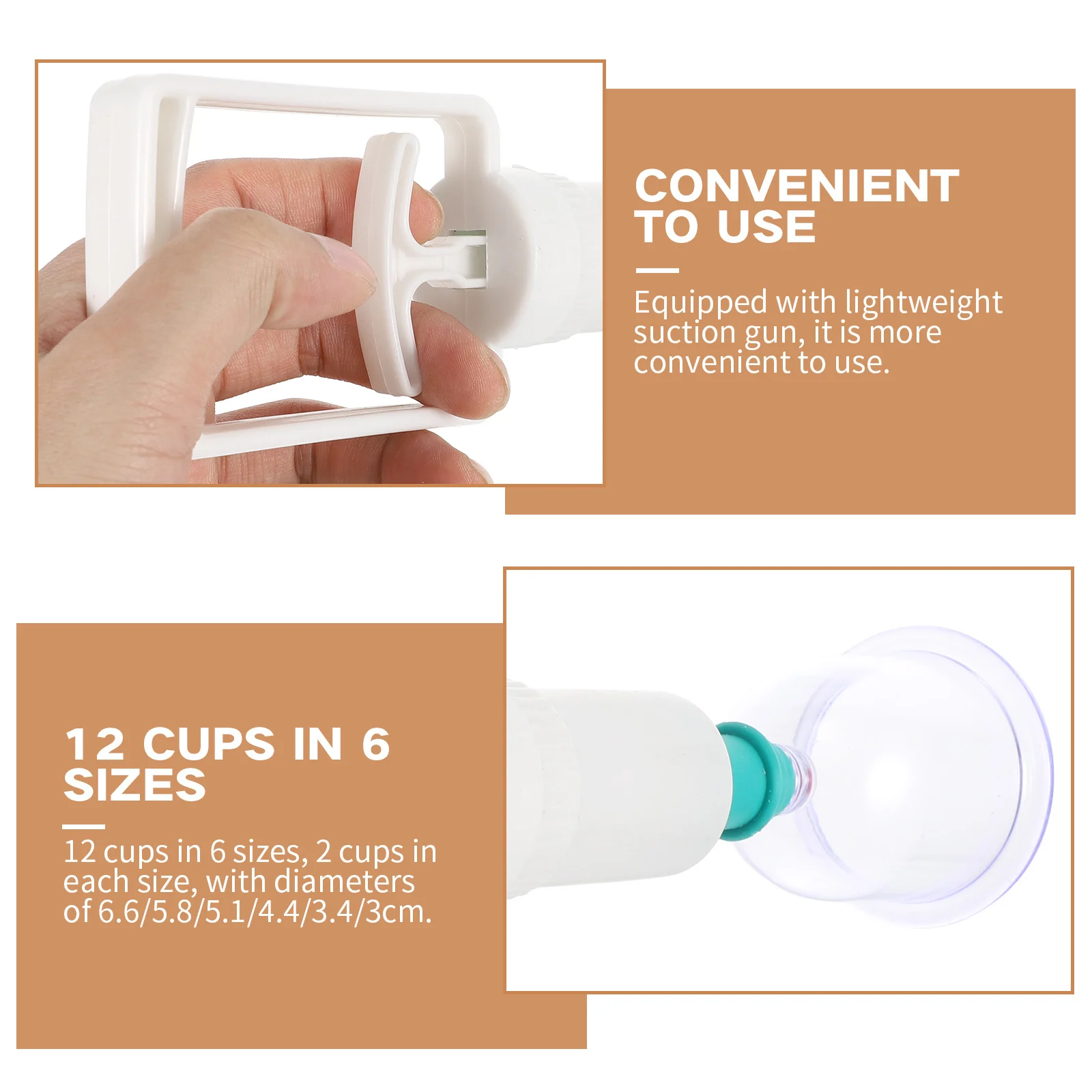 1 مجموعة المحمولة فراغ الحجامة الكؤوس دائم مادة البولي بروبيلين لتدليك الجسم شفط العلاج مضخة يدوية مكافحة الشيخوخة أداة العناية بالجسم #4