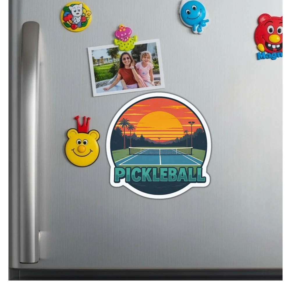 Pickleball Vintage Retro Design Pickleball Player Vinyl Sticker For Laptop And Water Bottle Self Adhesive Decal