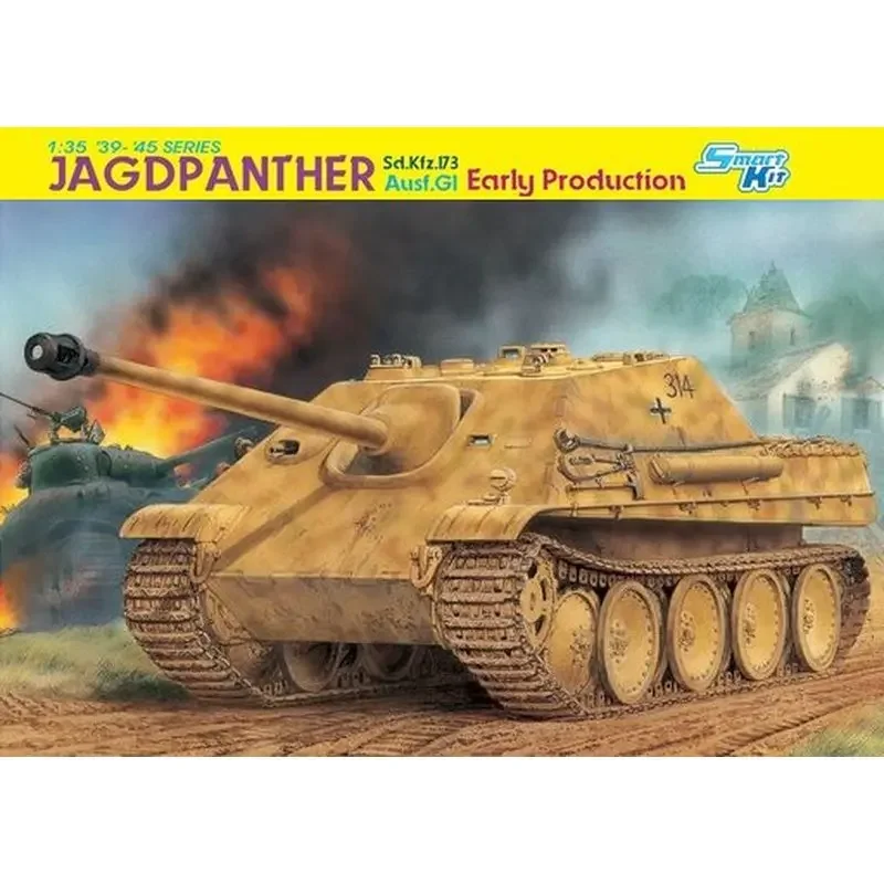 DRAGON 6458 1/35 Sd.Kfz.173 Jagdpanther Ausf.G1 Producción temprana - Kit de modelo a escala