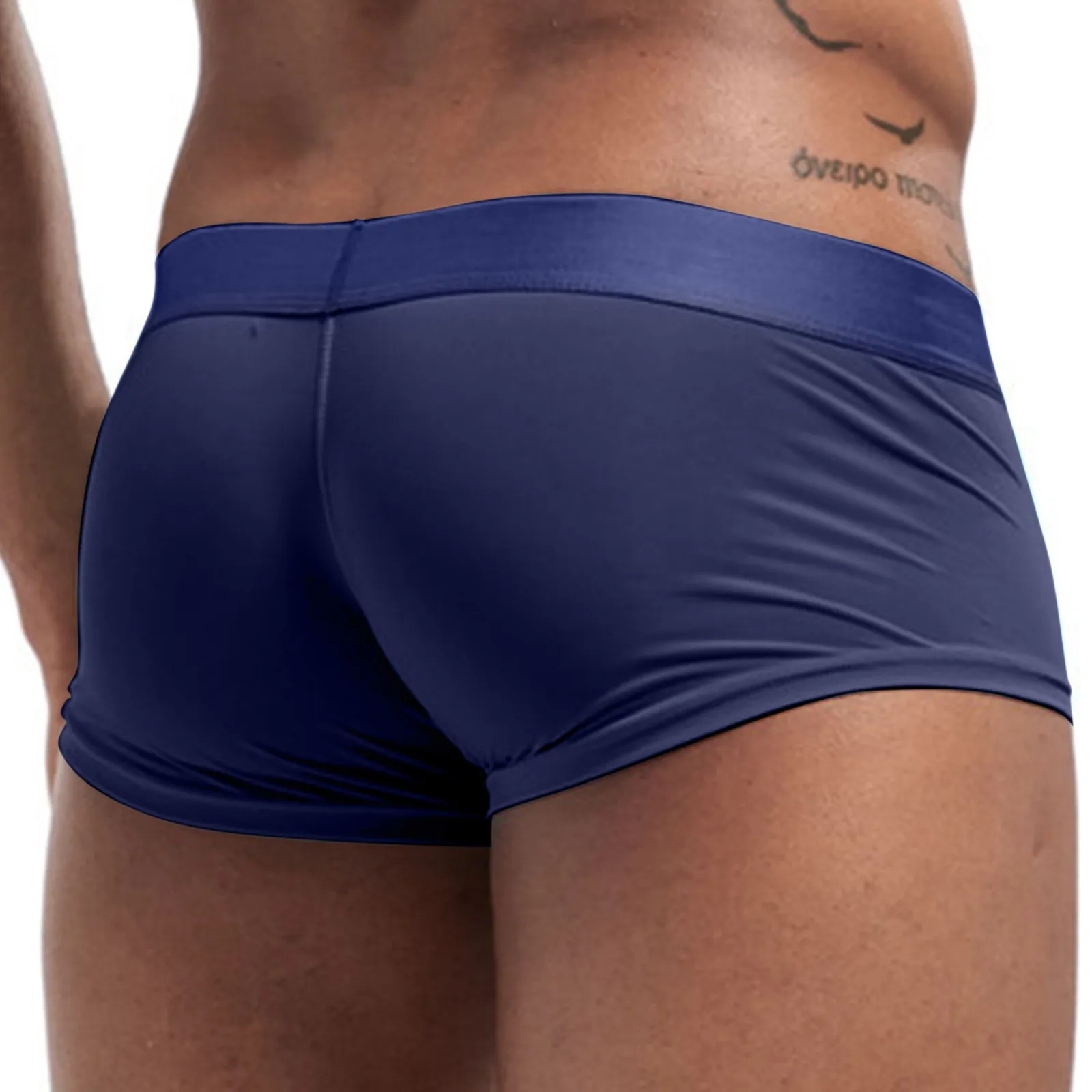 Men's Ice Silk Underwear Shorts Underpants Solid Color Low Waist Comfortable And Breathable Summer Basics Simple Briefs Panties