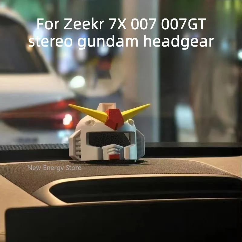 For Zeekr 7X 007 007GT Audio Hat Personalized Gundam Mobile Helmet Audio Decorative Hat Interior Accessories
