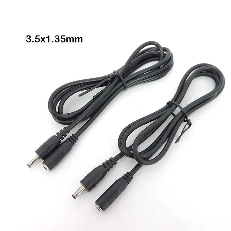 1/3/5m DC 3.5mm x 1.35mm jack męski na żeński Złącze zasilania Adapter ładowania 22awg Przedłużacz kabla do kamery