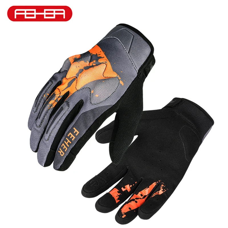 

FEHER Motorcycle Gloves Man Summer Waterproof Anti Fall Breathable Polyester and Leather Material Suitable for Off-road Riding