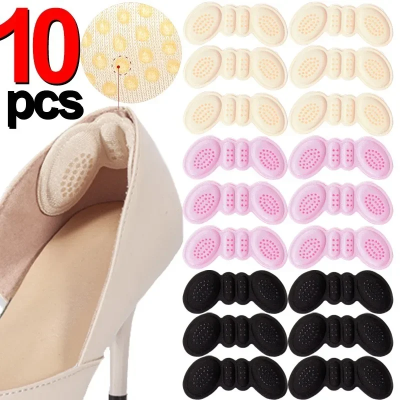 

1/5pairs High Heel Insoles Butterfly Adjust Size Heel Liner Grips Protector Sticker Pad Foot Care Anti Keep Abreast Heel Pads