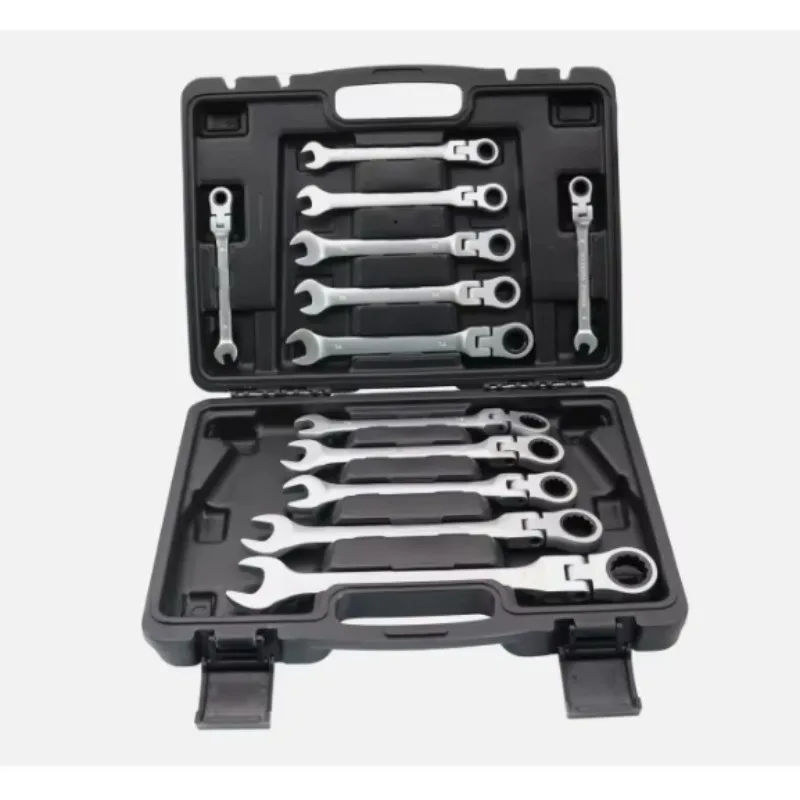 Combination Wrench Set Activity Ratchet Torque Tool For Machinery Repair Metric Measurement Bit Box