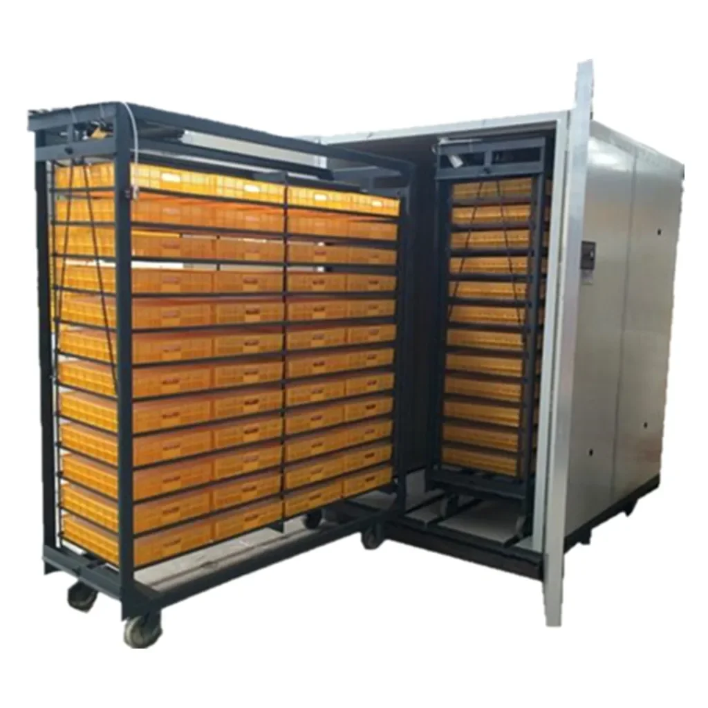 Fully automatic 10000 egg incubators : hatcher and setter in one machine with egg trolley/incubator plastic egg tray