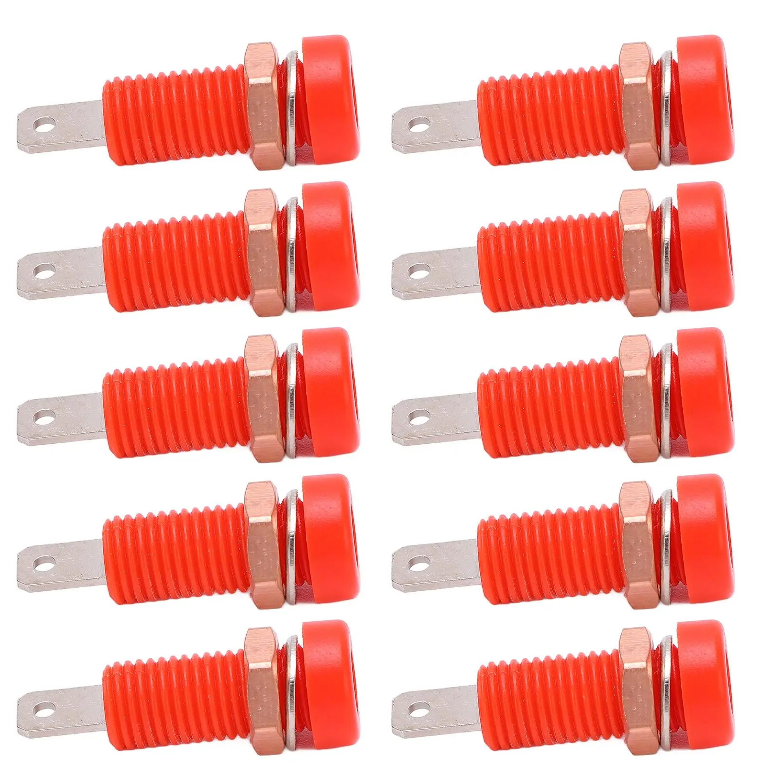 10pcs 4mm Banana Jack Socket Mount Binding Post Connector Adapter Panel for Electronic Instrument