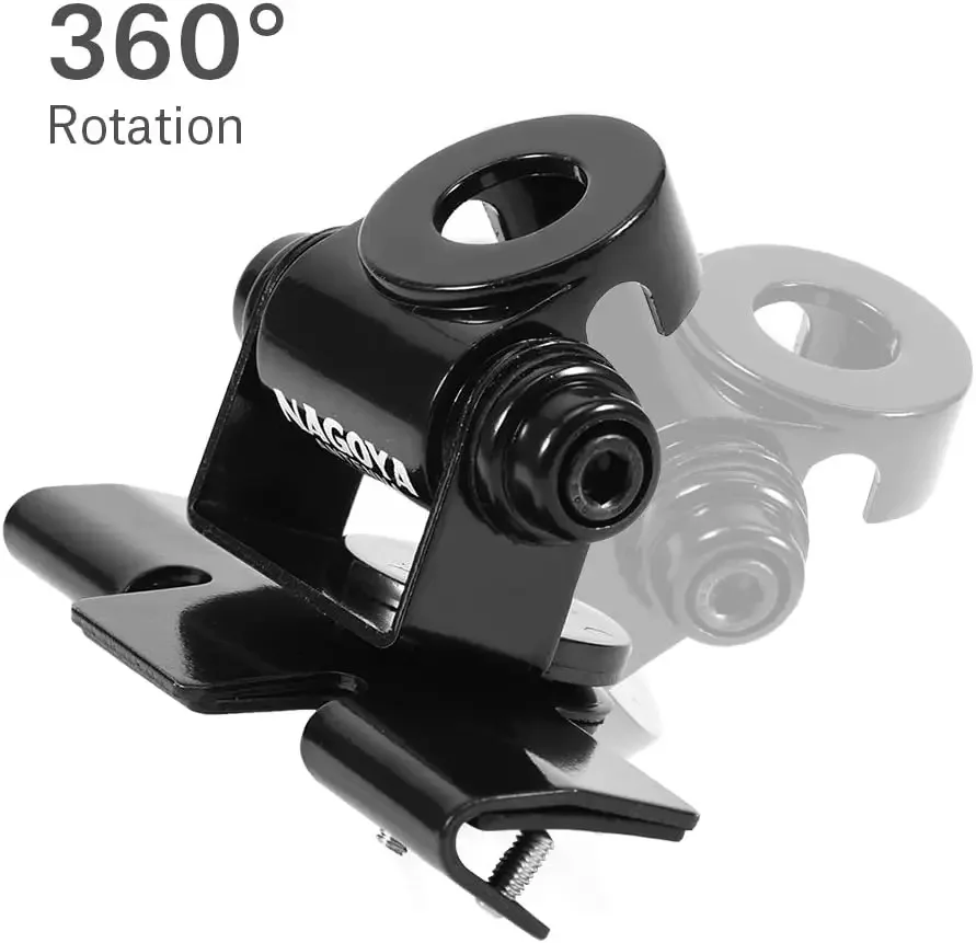 RB400 Antenna Mount Bracket Clip 73MM  Black Stainless Steel for Mobile Radio Car Window Trunk Lid Hatchback Accessory  Install