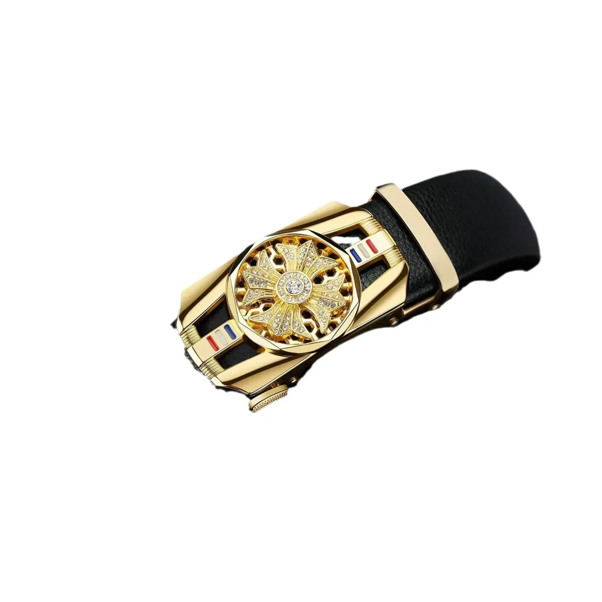 2025 New Release! Men's Genuine Leather Automatic Buckle Belt. Trendy Business - Tactical Style Ideal for Young People