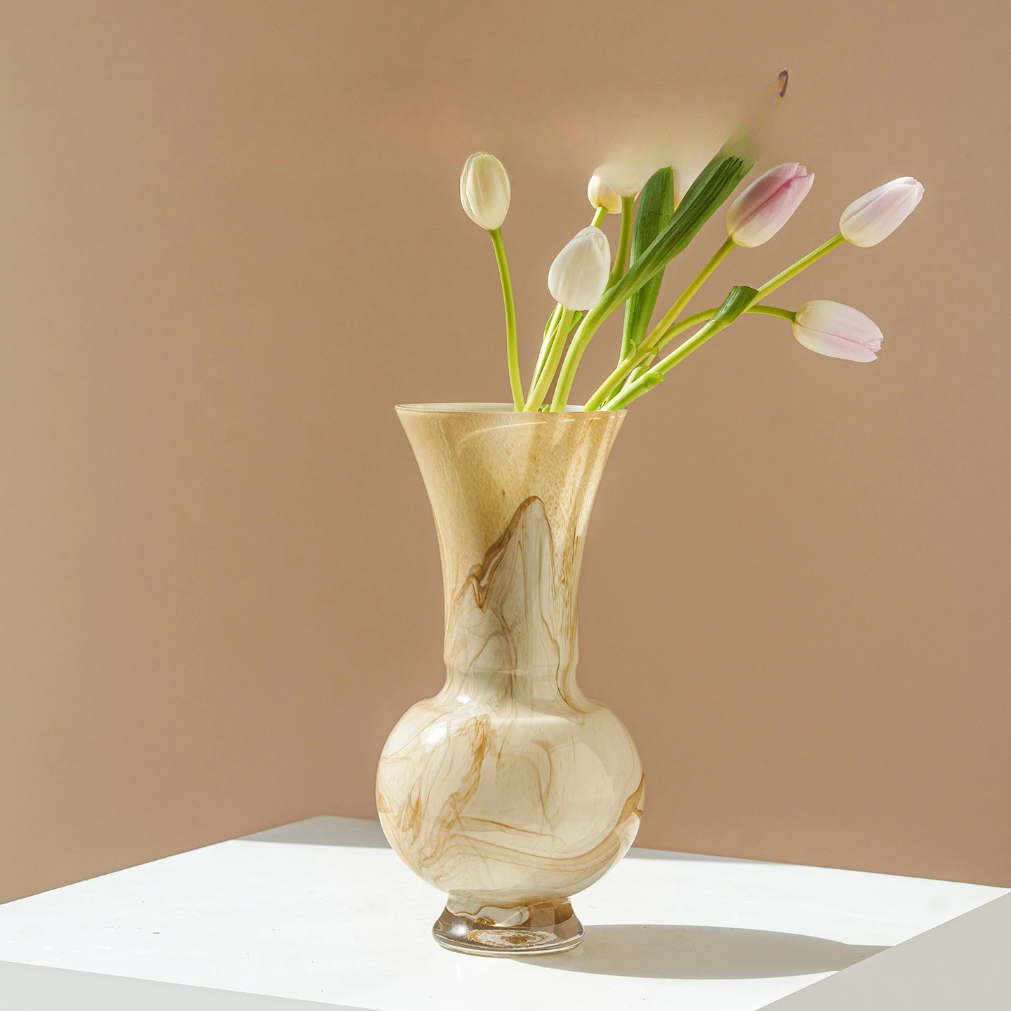 Retro creative glazed ink smudge flower arrangement Chinese retro grade soft decoration vase