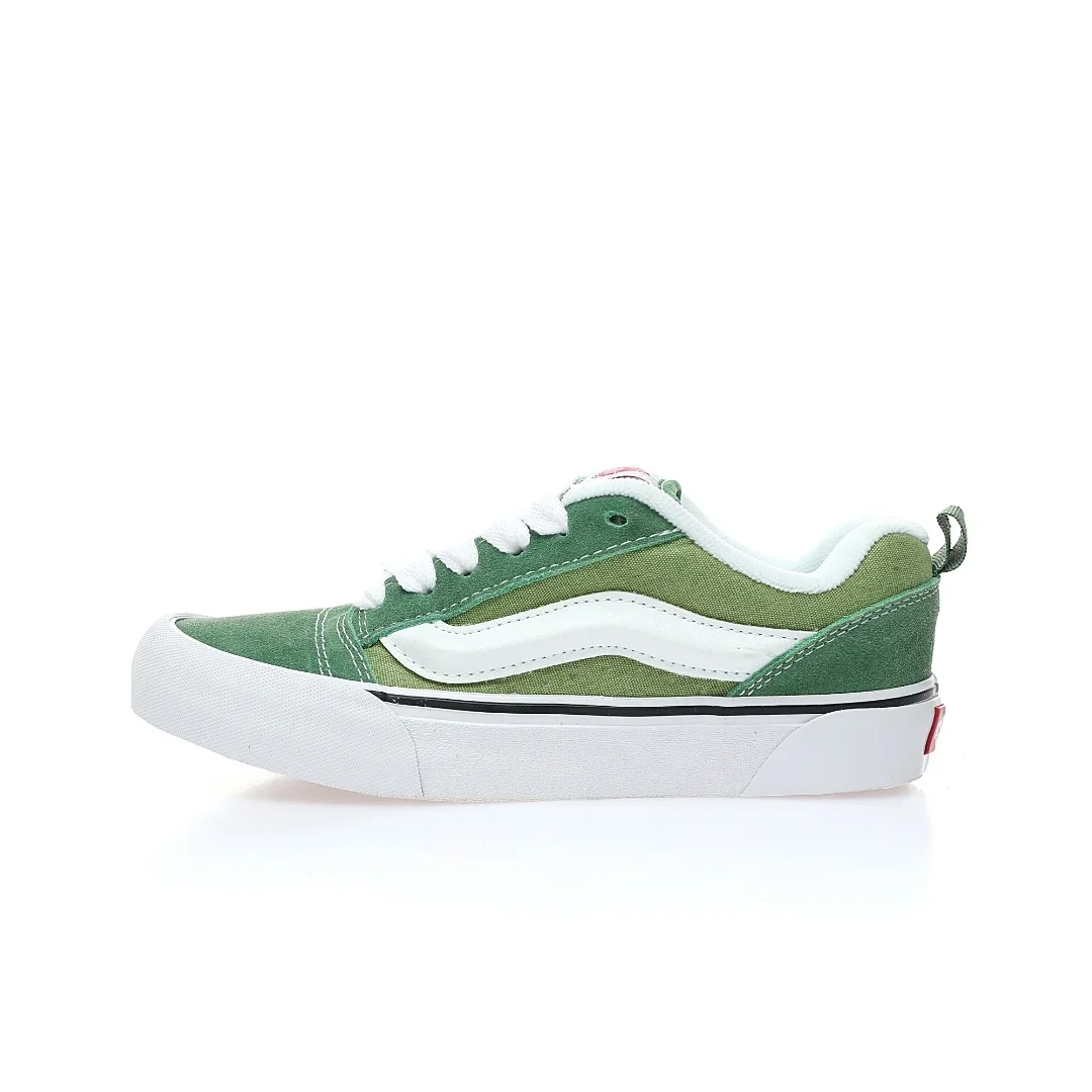 Original Vans Classics Knu Skool Shoes Unisex  Vans Knu Skool Sneakers Vulcanized Shoes Breathable Flat Shoes  Green