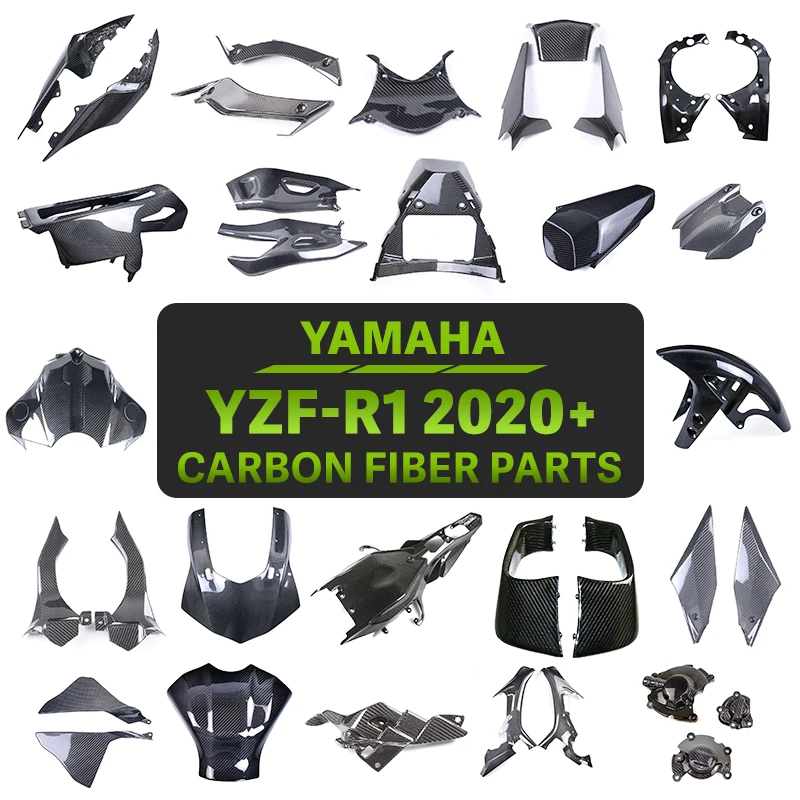 

For YAMAHA YZF-R1 2020+ Carbon Fiber Accessories Rear Wing Rearview Mirror Cover Side plate Rear hump Frame Kit