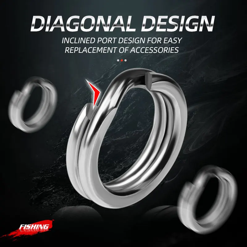 ShareShark 200pcs/box High-Strength Stainless Steel Split Rings for Fishing Lures Loop Corrosion-Resistant Connector Rings view 3