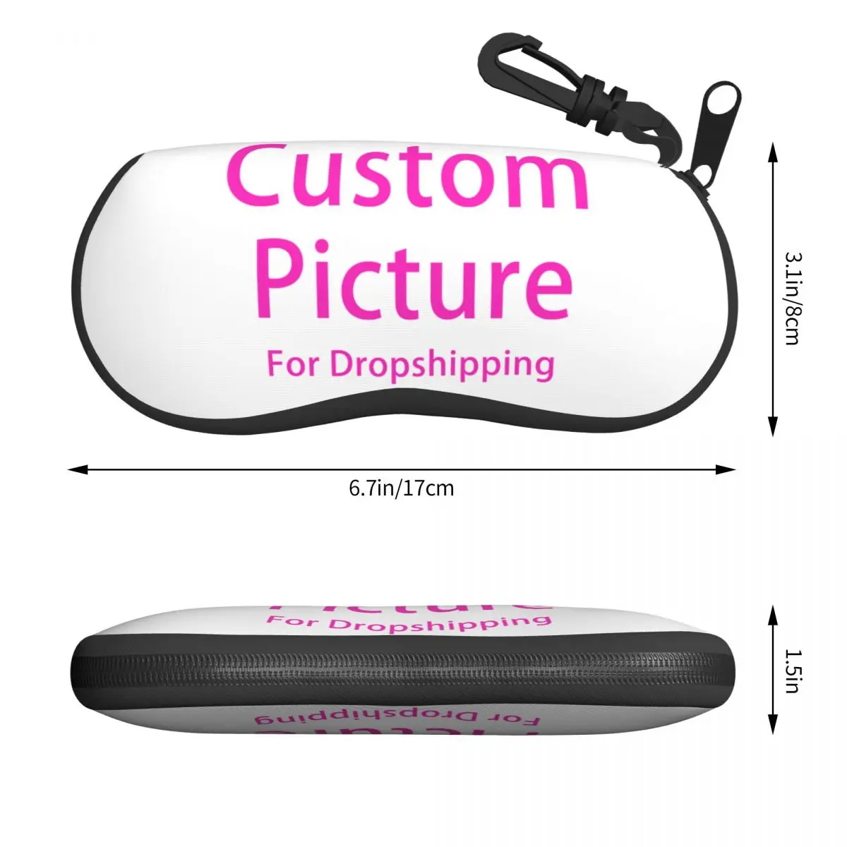 Personalized Custom Photo Logo Shell Eyeglasses Protector Cases Cute Sunglass Case Customized DIY Print Glasses Bag