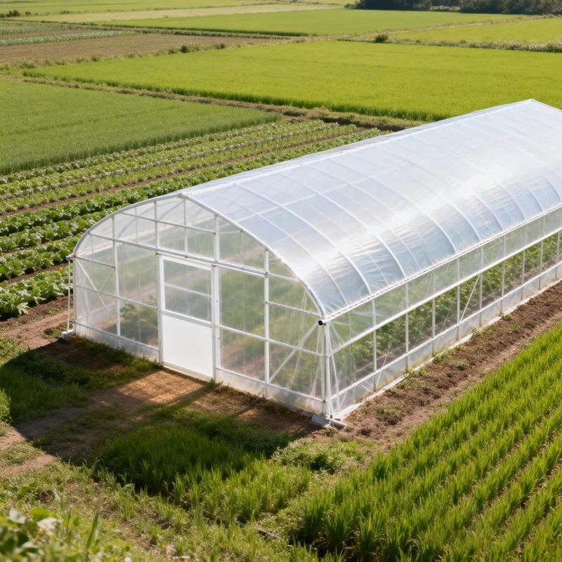 Commercial Large Single-Span Double Layer Agricultural Tunnel Greenhouse Film Vegetable Strawberry Serre Agricole Invernadero