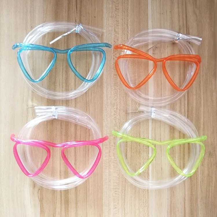 1PCS Novelty Gags Practical Jokes Fun Soft Plastic Straw Funny Glasses Drinking Toys Party Joke Kids Baby Birthday Party Toys view 3