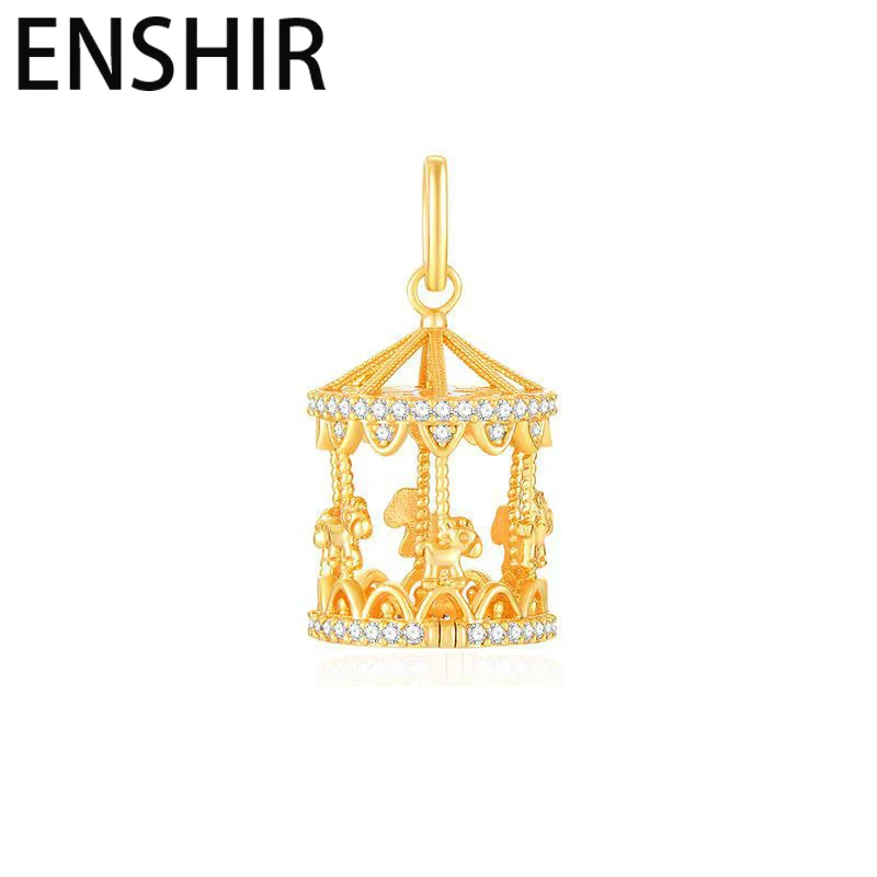 ENSHIR Carousel Pearl Pendant Necklace For Women Distinctive Lovely Design Bottom Openable Temperament Jewelry Gifts Wholesale