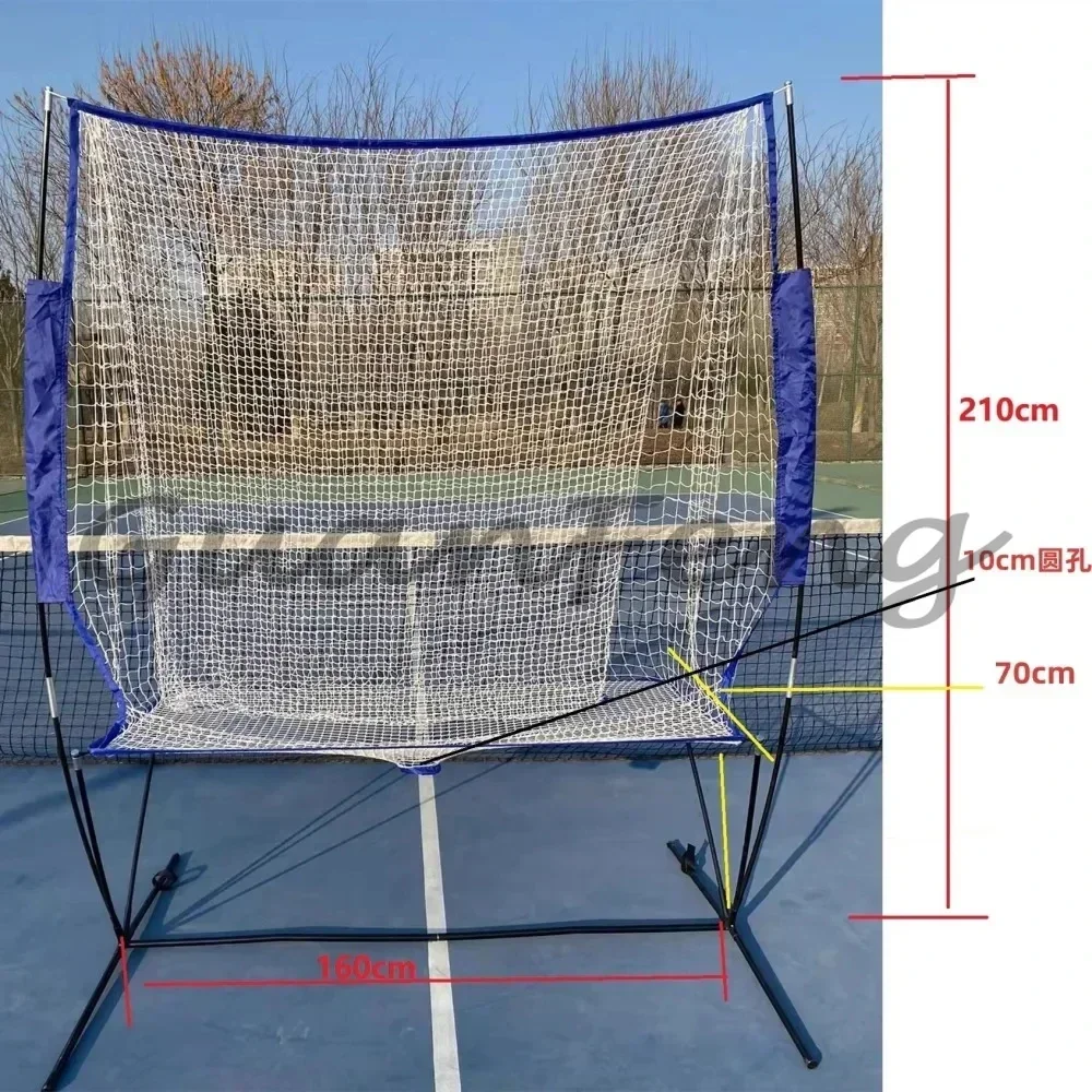 Portable Tennis Solo Practice Rebounder Net, Adjustable Frame with Ball Return System for Indoor Outdoor Training