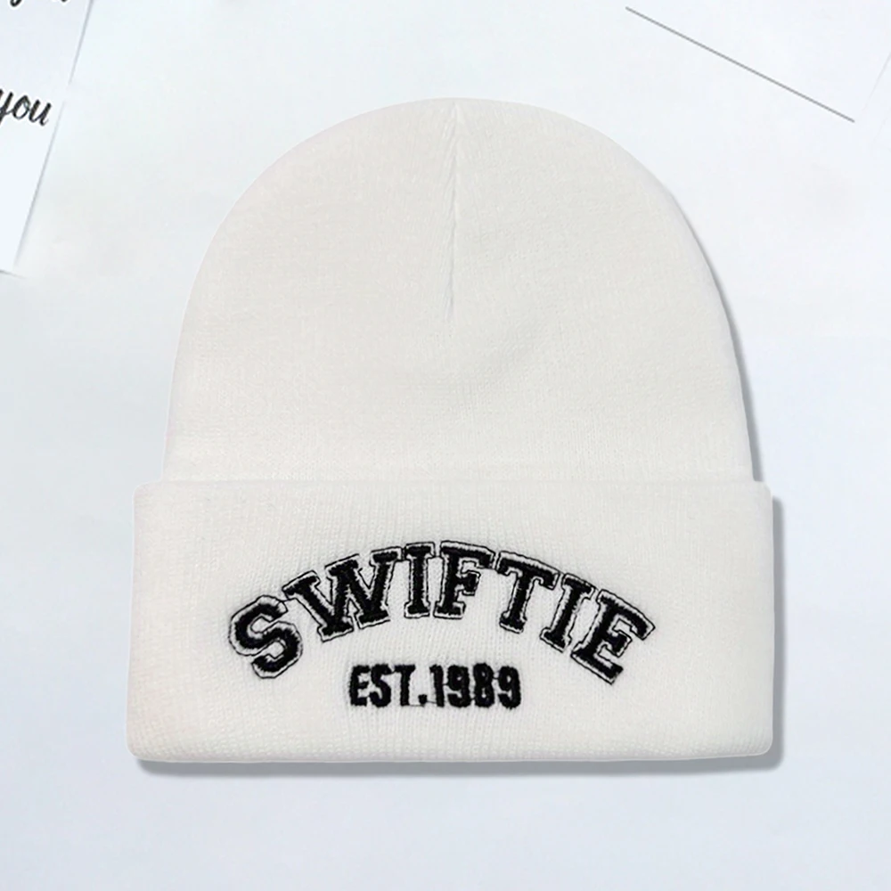 Swiftie Embroidered Beanie - Breathable Knit Winter Hat For Women, Stretch Fit, Suitable For Keeping Warm Outdoors In Winter