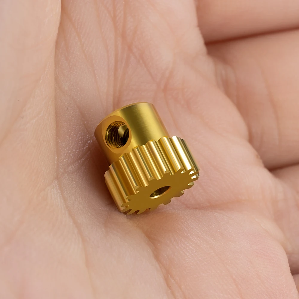 MIBIDAO 2 uds latón 48P 3,17mm 16T piñón engranaje de Motor para Axial SCX10 1/10 RC modelo piezas de mejora de coche