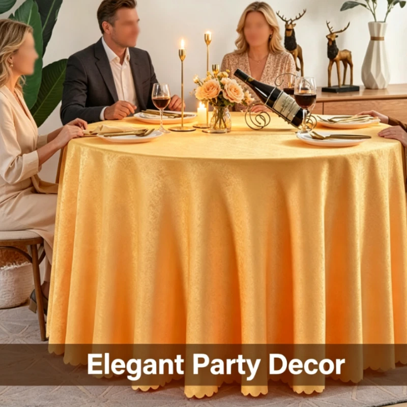 Round tablecloth, floral round table tablecloth, restaurant home dining table, dirt-resistant fabric, advanced sense