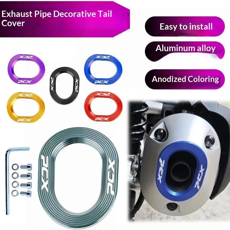 High Temperature Resistant Motorcycle Exhaust Pipe Guard 1 Set Heat Shield Protector Cover for  PCX 160 Riders