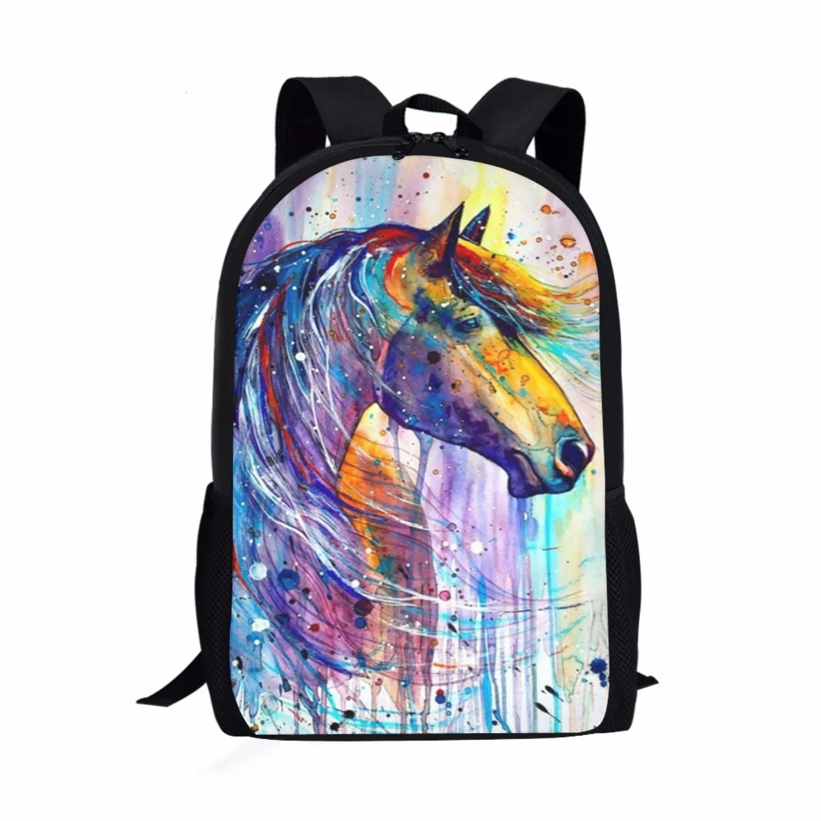 Cute Horse 3D Print 16 inch School Bags For Teenager Boys Girls Primary Kid's Backpack Student Book Bag Satchel Mochila Infantil