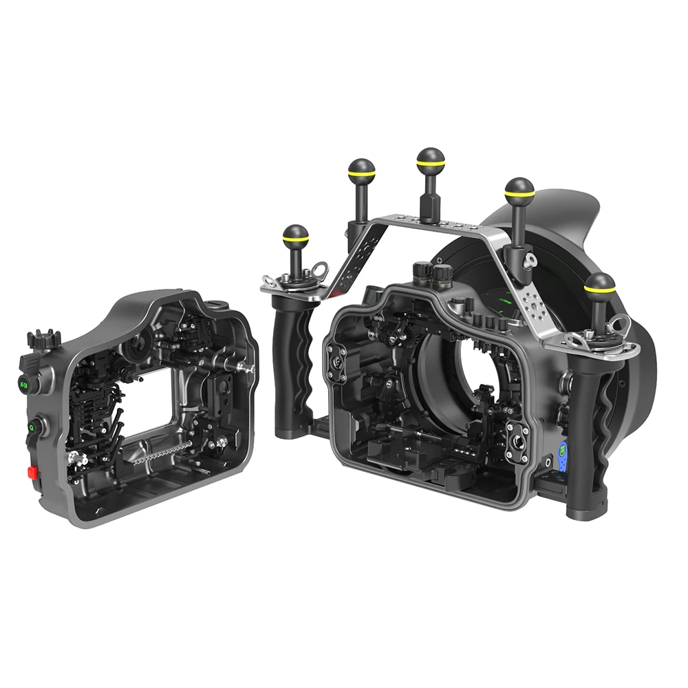 Seafrogs terno quente profissional 100m habitação da câmera à prova dwaterproof água liga de alumínio caso da câmera para fuji gfx100ii caso subaquático