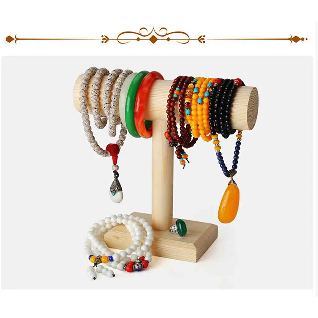

Natural Wooden Rack Bangle Watch Bracelet DISPLAY STAND Rack Showcase