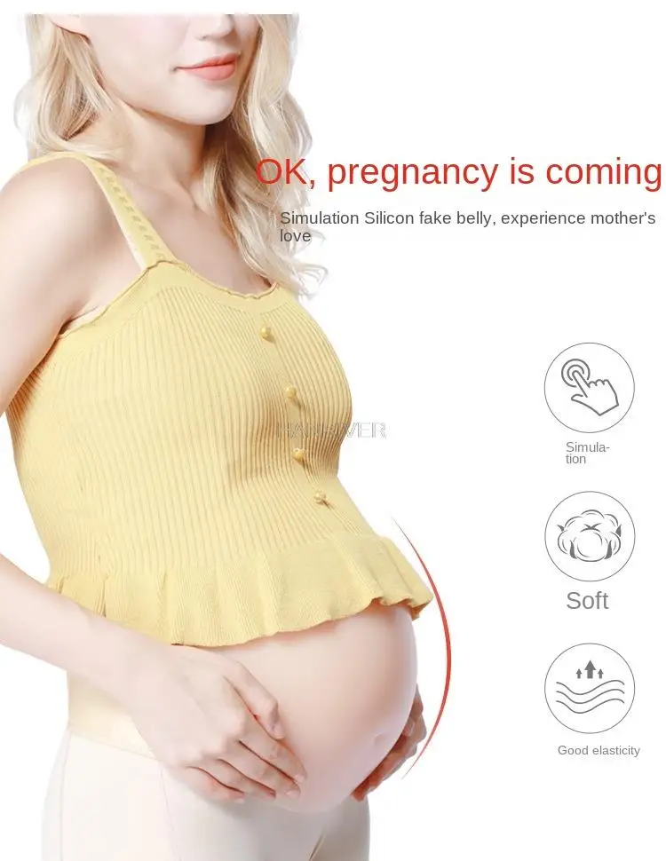 

Fake belly fake pregnancy props studio fake pregnant woman simulation photo silicone belly