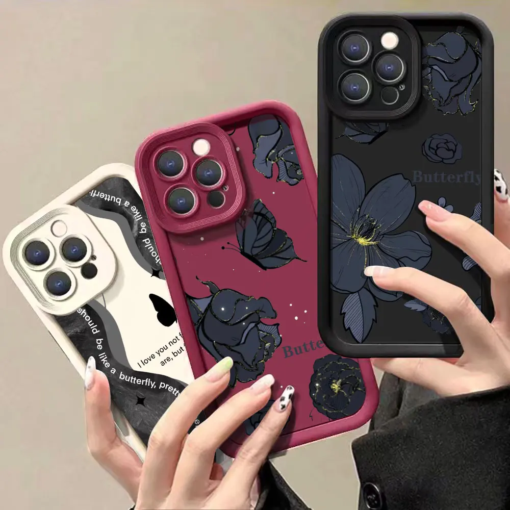 

Luxury Butterfly Roses Case For Samsung Galaxy A55 A54 A53 A52 A51 A73 A71 A35 A34 A33 A32 A31 A25 A24 A23 A21S A20S A13 Cover
