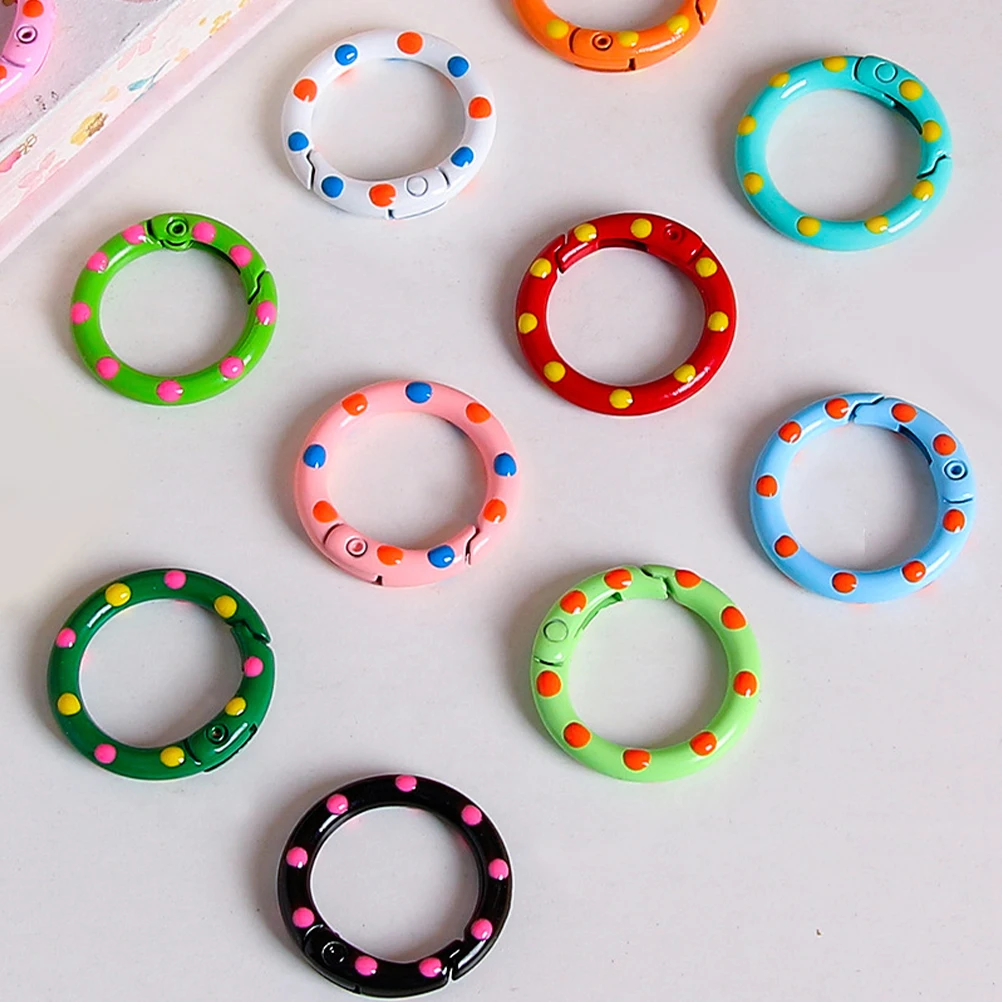 10pcs Colored Book Binder Rings For Loose Leaf Binding Metal Rings Reusable Binder Rings Book Binder Rings Metal Binding Rings