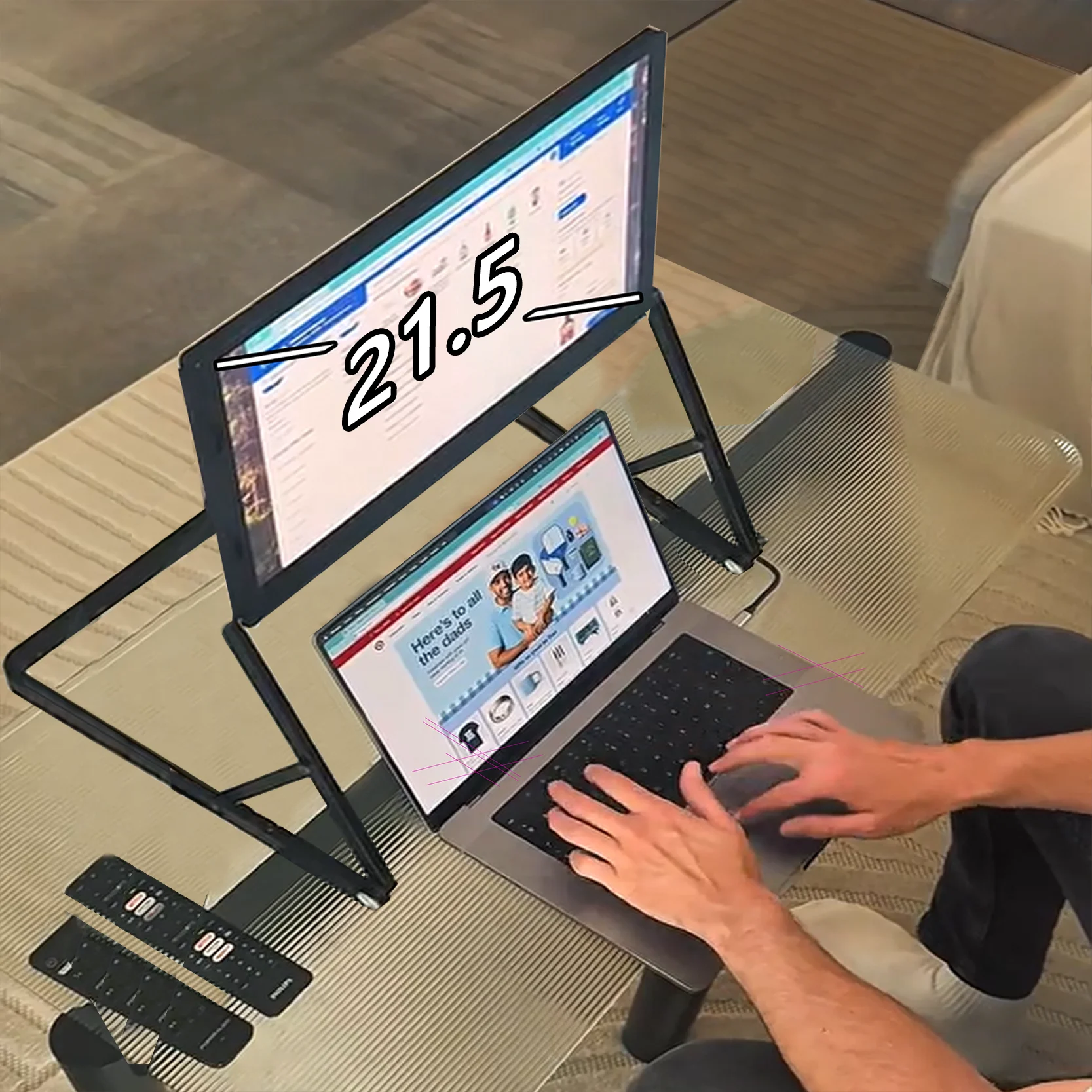 

2026 New Portable Monitor SCreate 21.5'' FHD 1080P IPS Ultra-Thin Display /Type-C Built-in Speaker Plug Play Portable Monitor La