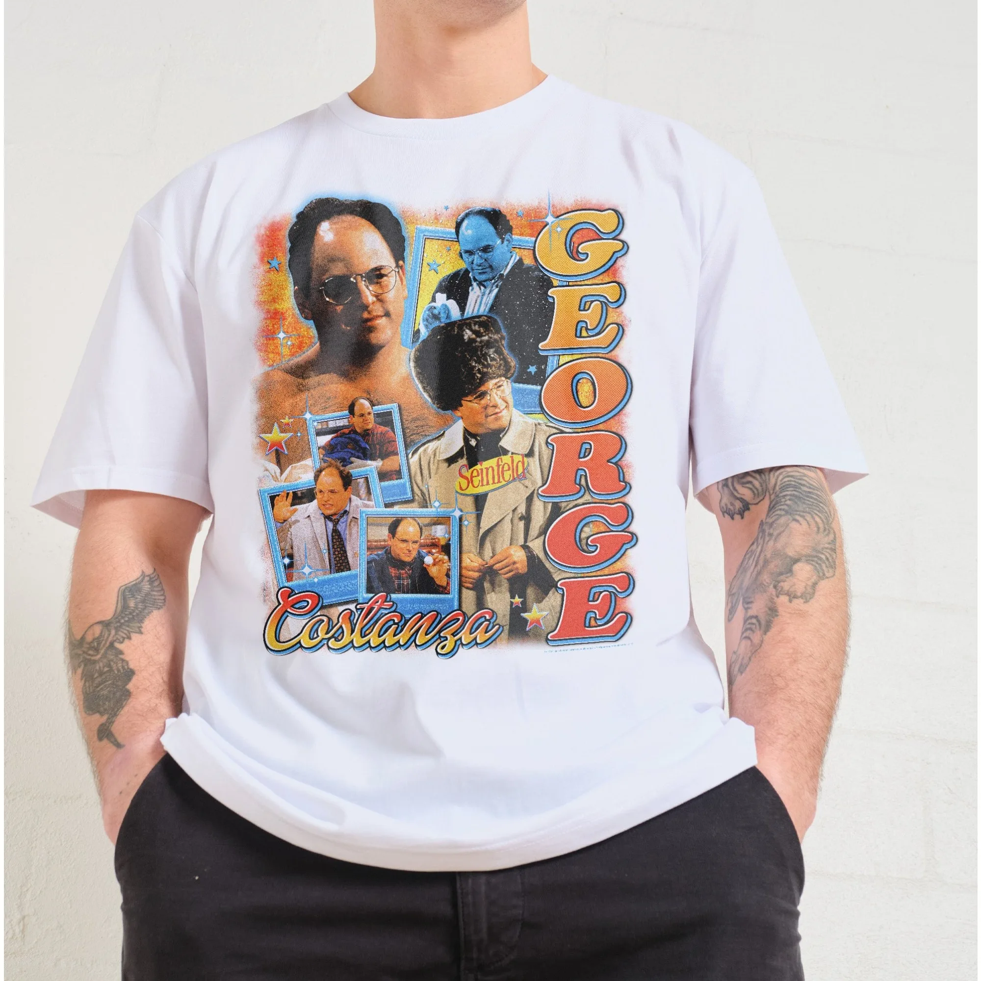 Vintage Oversized George Costanza Men Graphic T-shirts Casual Hiphop Streetwear Tees Unisex Basic Solid Young Cool Unseix Tops