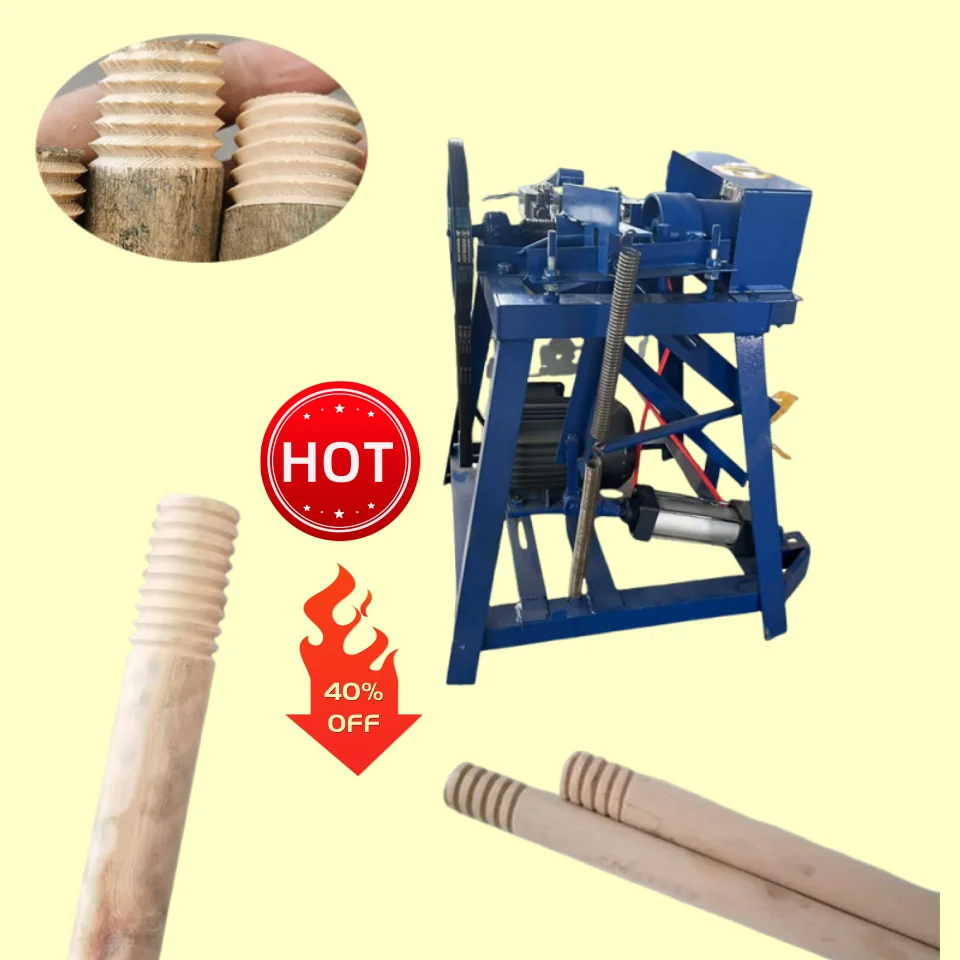 

Factory Price Minimum Pitch 3-6mm Mop Rod Broom Rod Tooth Opener Wood Threading Round Wood Patterning Machine