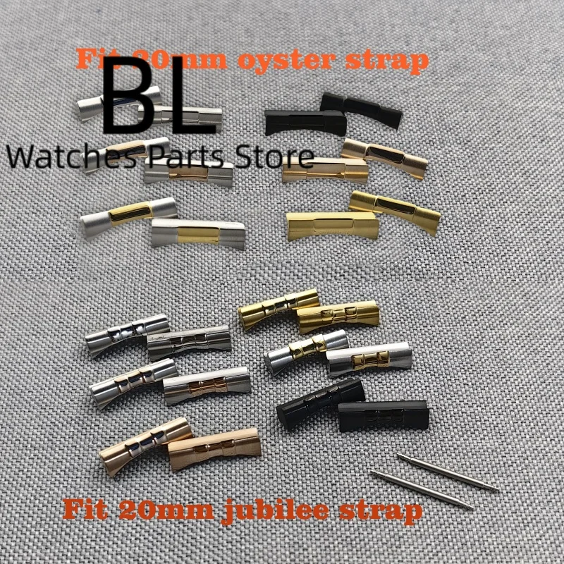 

BLIGER 20mm Stainless Steel Curved End Link Fit BLIGER 20MM Width LUG Stainless Steel Bracelet Rubber Leather Strap Connection