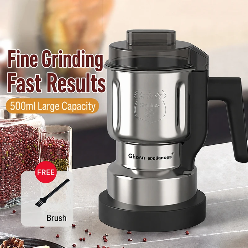110V/220V stainless steel grinding machine household small electric grinding machine multifunctional crusher pulverizer