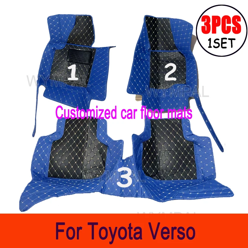 

Автомобильные коврики для Toyota Verso с пятью сиденьями 2011, 2012, 2013, 2014, 2015, 2016, 2017, индивидуальные подушечки для ног, ковер, аксессуары для интерьера
