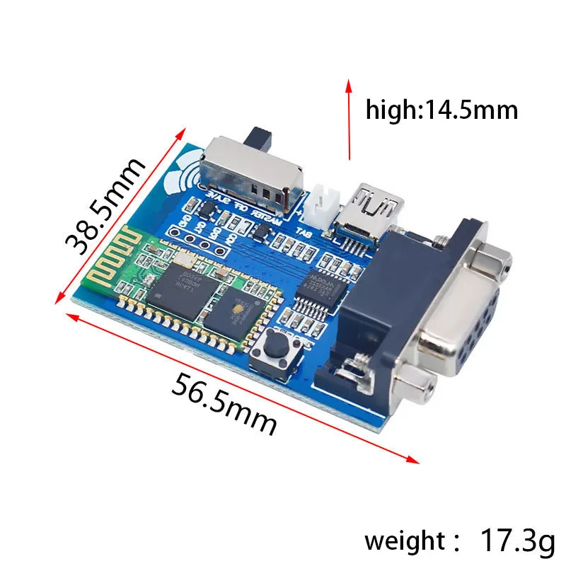 BC-04 RS232 Bluetooth Serial Adapter Wireless Module Serial Communication Master-Slave Module RS232 Data Transmission Module 5V