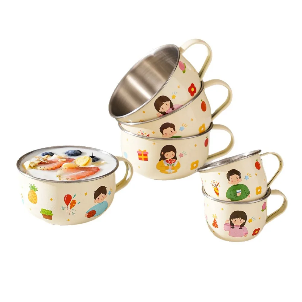 Stainless Steel Kids Stainless Cup Open Mouth Design 80/220ml Kindergarten Milk Cup Mini Small Size High Appearance Level