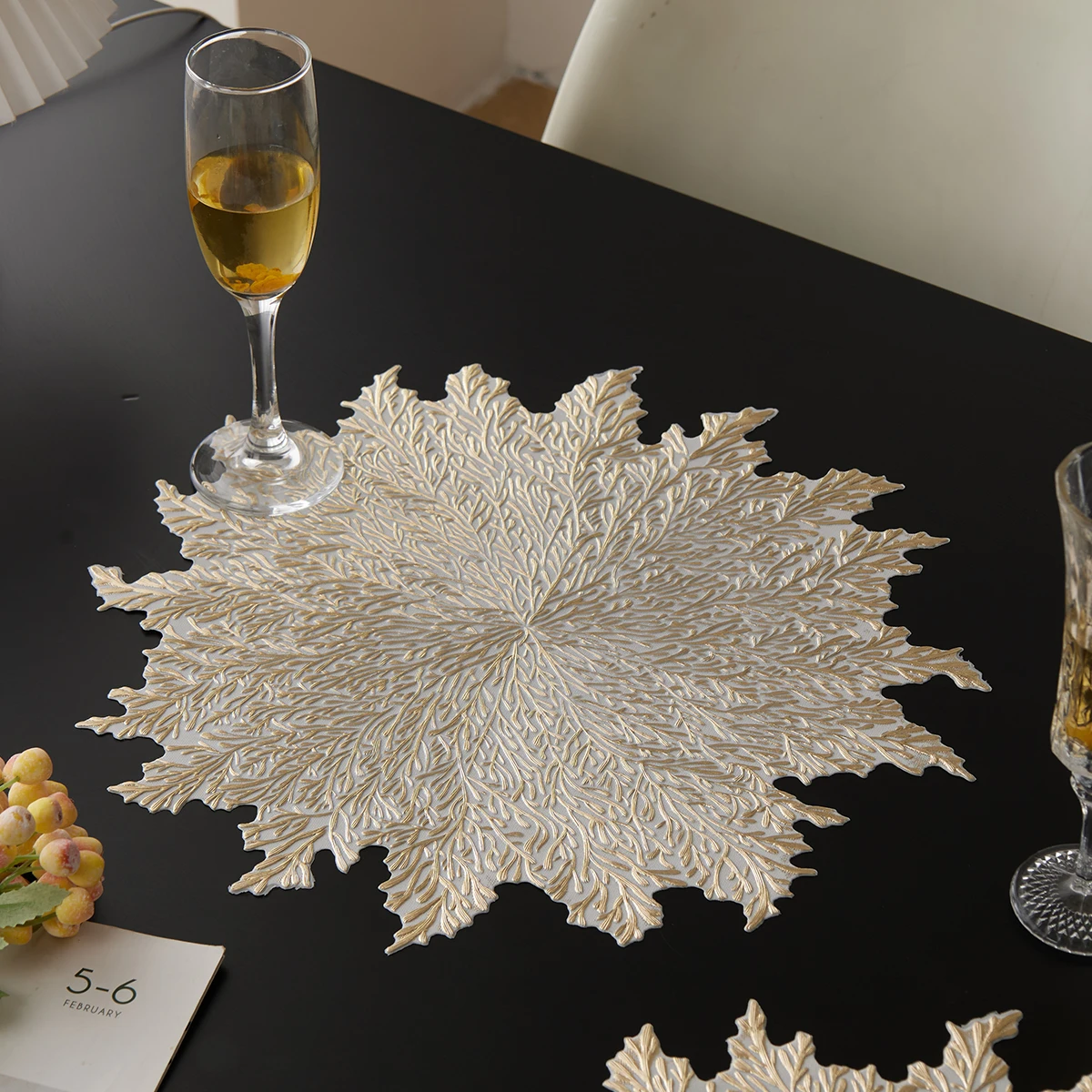 Weihnachten PVC Zweig Tischset Esszimmer dekorative hitzebeständige Tischunterlage Untersetzer Home Party Hochzeit