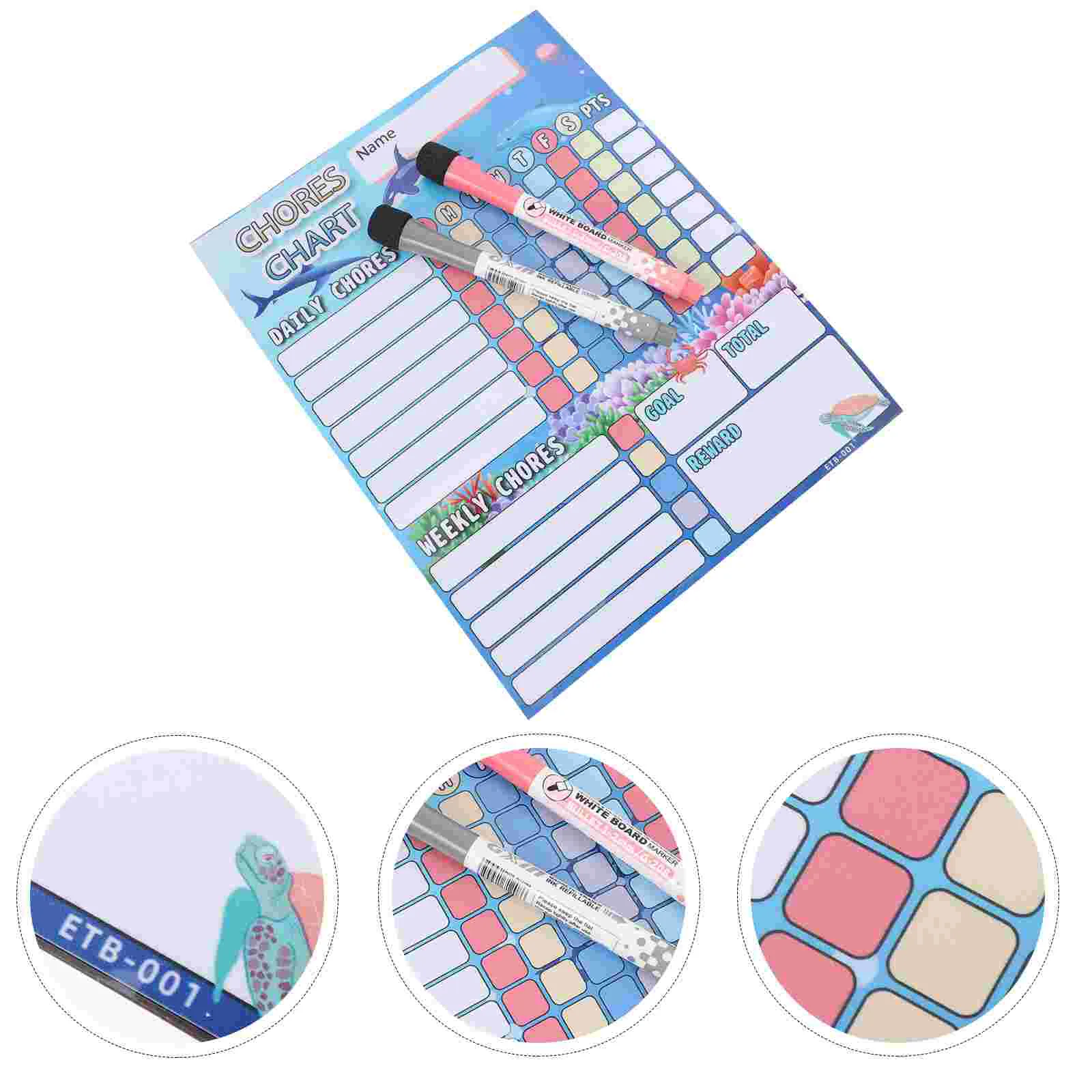 Household Chores Fridge Magnet Routine Chart Magnetic Dry Erase Calendar Refrigerator Child