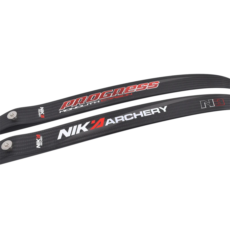 Imagem -04 - Arco Recurvo Nika Archery Tiro com Arco ao ar Livre Esporte Fibra de Carbono Membros Progress Series 2050lbs 68 in n3 55 Par