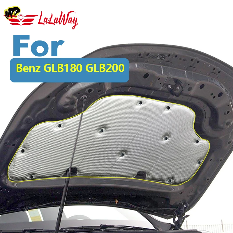 For Benz GLB180 glb200 2020 2021 2022 Car Front Engine Hood Sound Heat Sound Insulation Cotton Pad Soundproof Mat