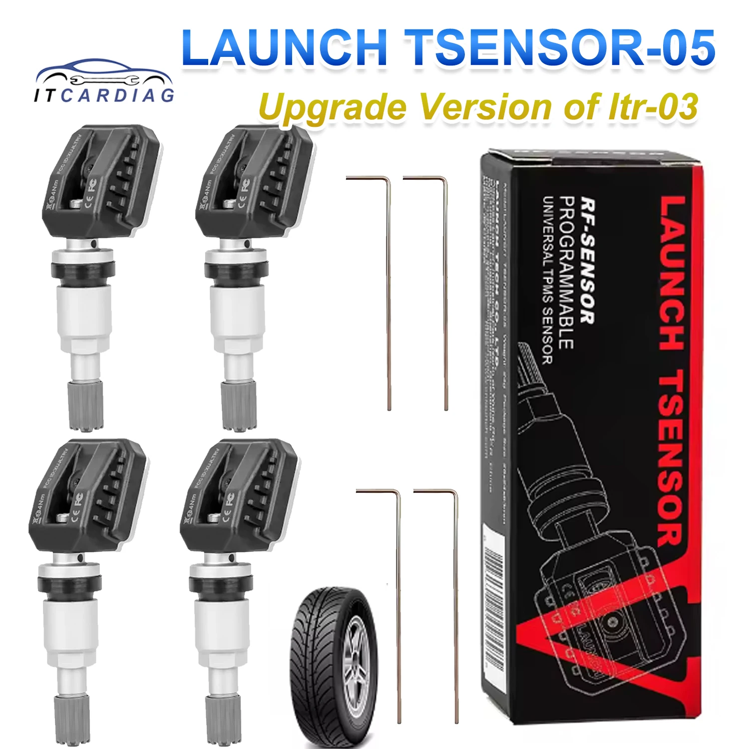 

Launch RF Sensor LTR05 Sensors 315/433MHz 2in1 Car Tire Pressure Repair Tools TPMS Sensor for LAUNCH CRT5011E I-TPMS Tools